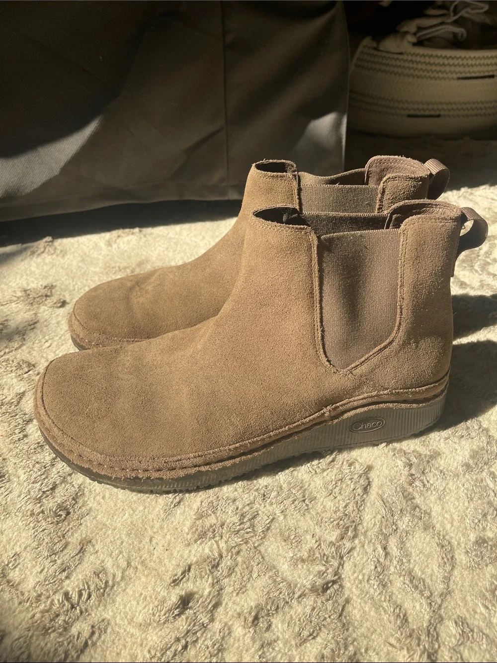 Chaco Suede Chelsea Boot in Brown tan men's size 10